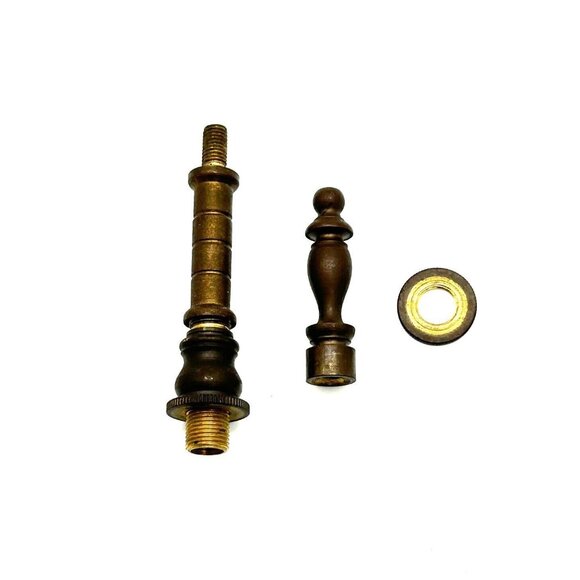 Lamp Finial or Lighting Final Brass Restoration 3 Pieces Replacement Finial - Picture 6 of 6